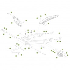 Beta RR125 13 Schwingarm/Federbein