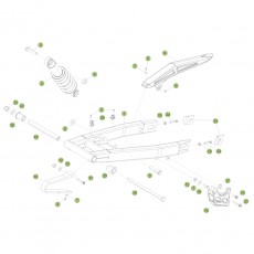 Beta RR125 14 Schwingarm/Federbein