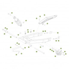 Beta RR125 15 Schwingarm/Federbein