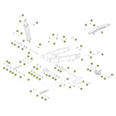 Beta RR125 LC 13 Schwingarm/Federbein