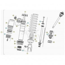 Beta RR250 21 Schwingarm/Federbein 1