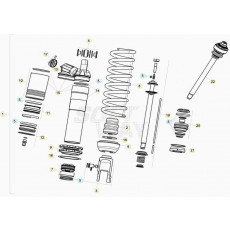 Beta RR250 20 Schwingarm/Federbein 1