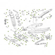 Beta RR350 12 Schwingarm - Federbein