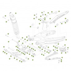 Beta RR350 EFI 15 Schwingarm/Federbein 1