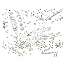 Beta RR350 Factory 12 Schwingarm/Federbein