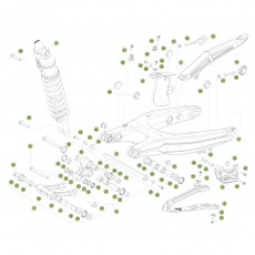 Beta RR350 Racing 16 Schwingarm/Federbein 1