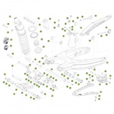 Beta RR400 Factory 12 Schwingarm/Federbein