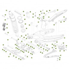 Beta RR450 Factory 12 Schwingarm/Federbein