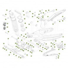 Beta RR498 Factory 12 Schwingarm/Federbein