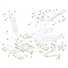 Beta RR498 Racing 14 Schwingarm/Federbein 1