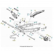 Beta RR50 Street Track 23 Schwingarm/Federbein