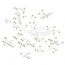 Beta RR50 Racing 17 Schwingarm/Federbein