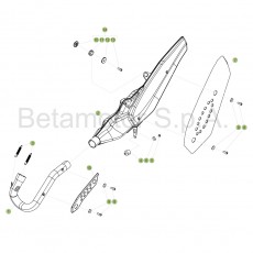 Beta EVO250 4T 17 Auspuffsystem