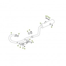 Beta RE125 09 Auspuffsystem