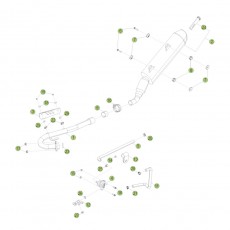 Beta RR125 LC 13 Auspuffsystem