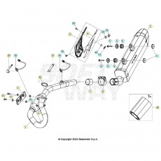 Beta RR125 LC R 25 Auspuffsystem