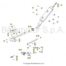 Beta RR125LC 4T 18 Auspuffsystem