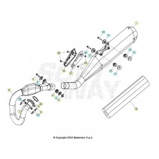 Beta RR300RC 25 Auspuffsystem