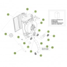Beta  EVO125 Factory 13 Kühlsystem