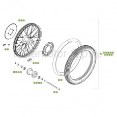 Beta Minitrial Elektro 17 Hinterrad