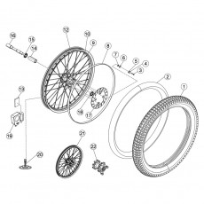 Beta EVO300 14 Vorderrad