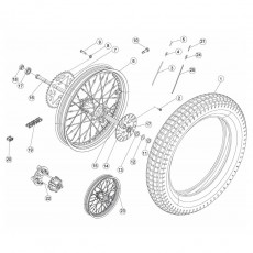 Beta EVO300 12 Hinterrad