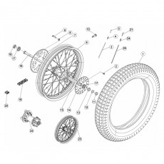 Beta EVO300 14 Hinterrad