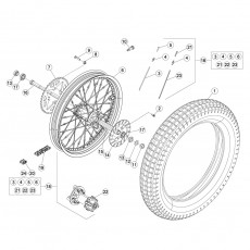Beta EVO300 16 Hinterrad