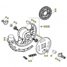 Beta Minitrial LC 15 Hinterrad