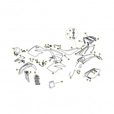 Beta RE125 09 Verkleidung/Sitzbank/Tank