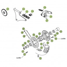 Beta REV250 4T 07 Hinterrad