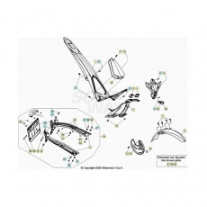 Beta  EVO125 Factory 21 Verkleidung/Sitzbank/Tank 1