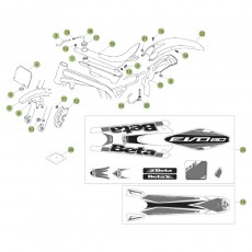 Beta EVO80 Junior 16 Verkleidung/Sitzbank/Tank