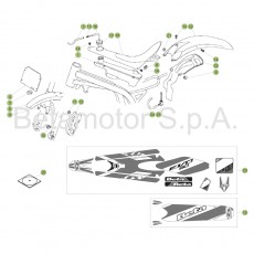 Beta EVO80 Junior 17 Verkleidung/Sitzbank/Tank