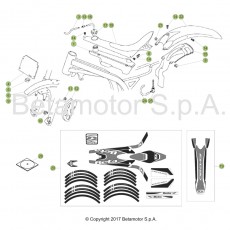 Beta EVO80 Junior 18 Verkleidung/Sitzbank/Tank