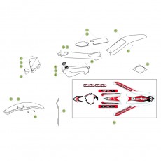 Beta Minitrial LC 15 Verkleidung/Sitzbank/Tank