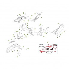 Beta RE125 13-14 Verkleidung/Sitzbank/Tank 1