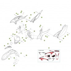 Beta RE125 15 Verkleidung/Sitzbank/Tank 1