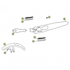 Beta REV250 4T 07 Verkleidung/Sitzbank/Tank