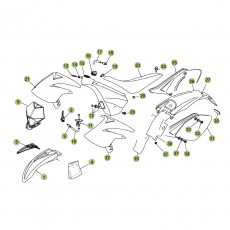 Beta RR125 11 Verkleidung/Sitzbank/Tank