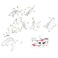 Beta RR125 13 Verkleidung/Sitzbank/Tank 1