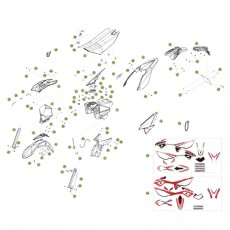 Beta RR125 LC 14-15 Verkleidung/Sitzbank/Tank