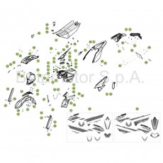 Beta RR125 LC 16 Verkleidung/Sitzbank/Tank