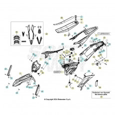 Beta RR125 LC R 24 Verkleidung/Sitzbank/Tank