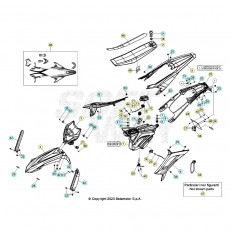Beta RR125 LC T 23 Verkleidung/Sitzbank/Tank