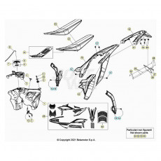 Beta RR350RC 22 4T Verkleidung/Sitzbank/Tank
