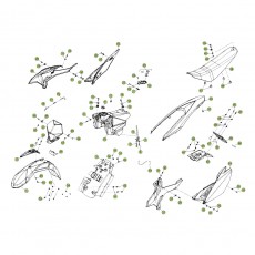 Beta RR50 12/13 Verkleidung/Sitzbank/Tank 1