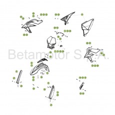 Beta Xtrainer 17 Verkleidung/Sitzbank/Tank 1