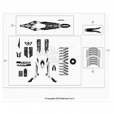 Beta  EVO125 Factory 23 Verkleidung/Sitzbank/Tank 2