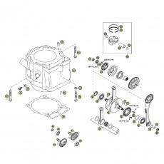 Beta RR525 06 Kurbelwelle - Kolben - Ausgleichswelle